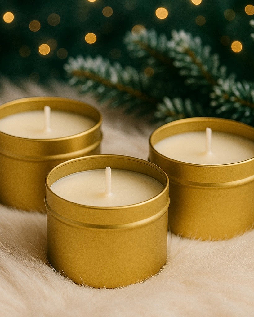 Golden Spice Candle – Vanilla & Cinnamon – Cozy Gift Idea