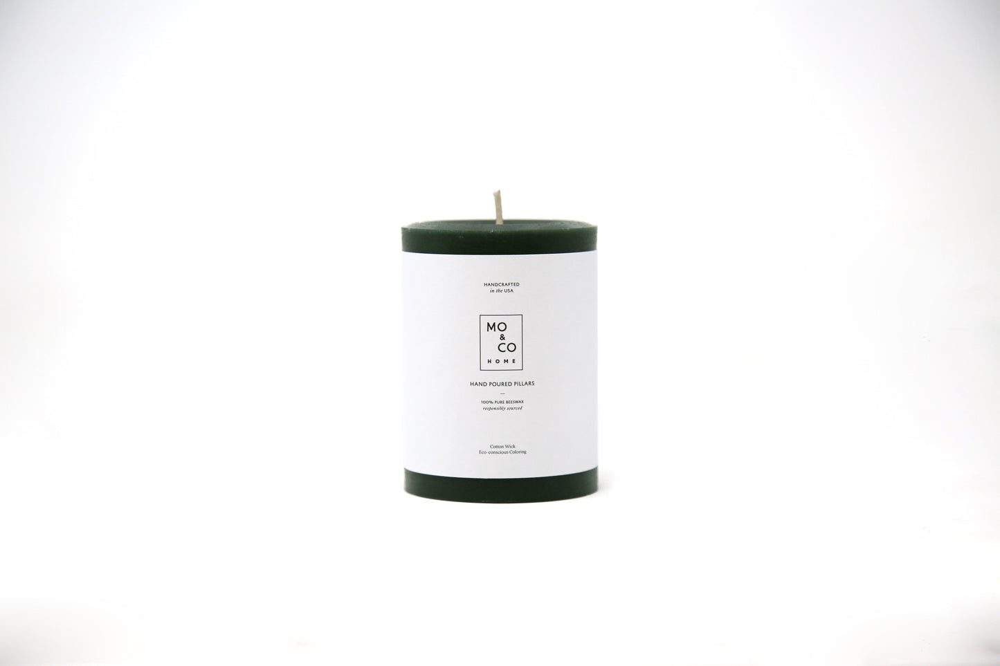 Forest Green | Beeswax Pillar Candle
