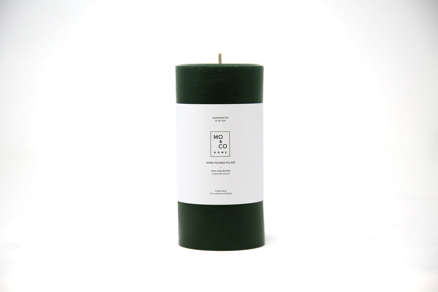 Forest Green | Beeswax Pillar Candle