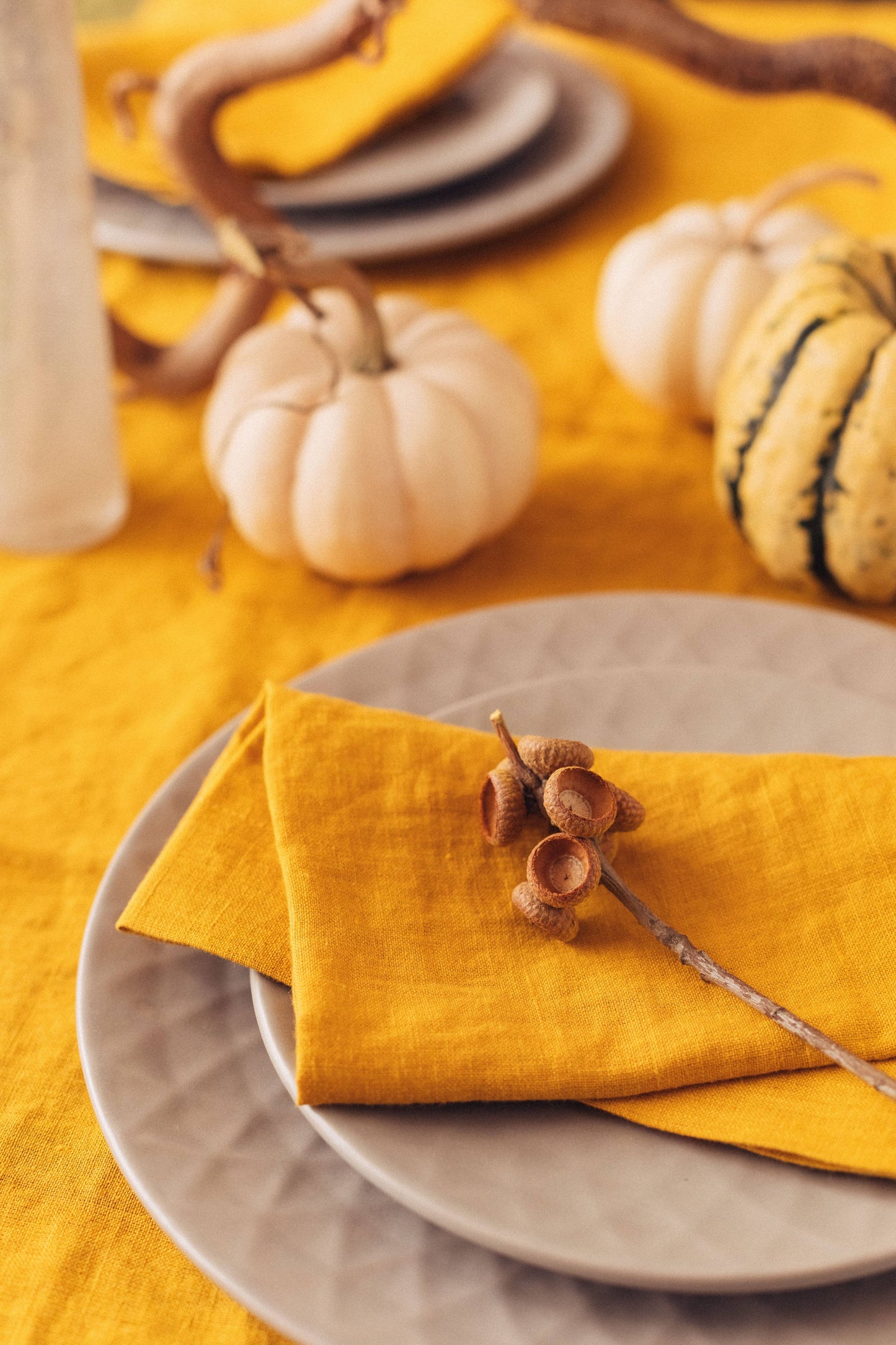 Soft Linen Table Runner - Honey