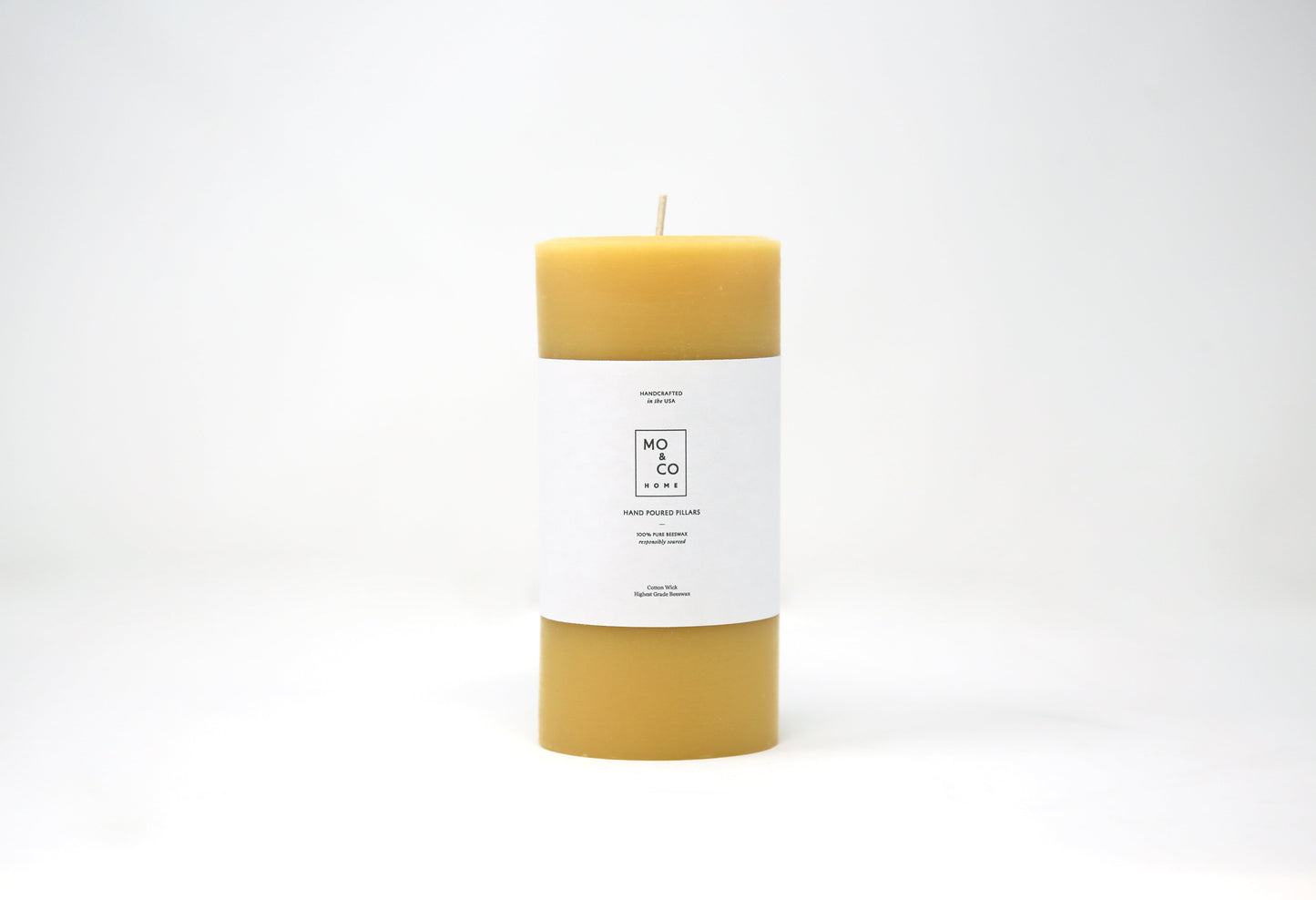 Natural Gold | Beeswax Pillar Candle