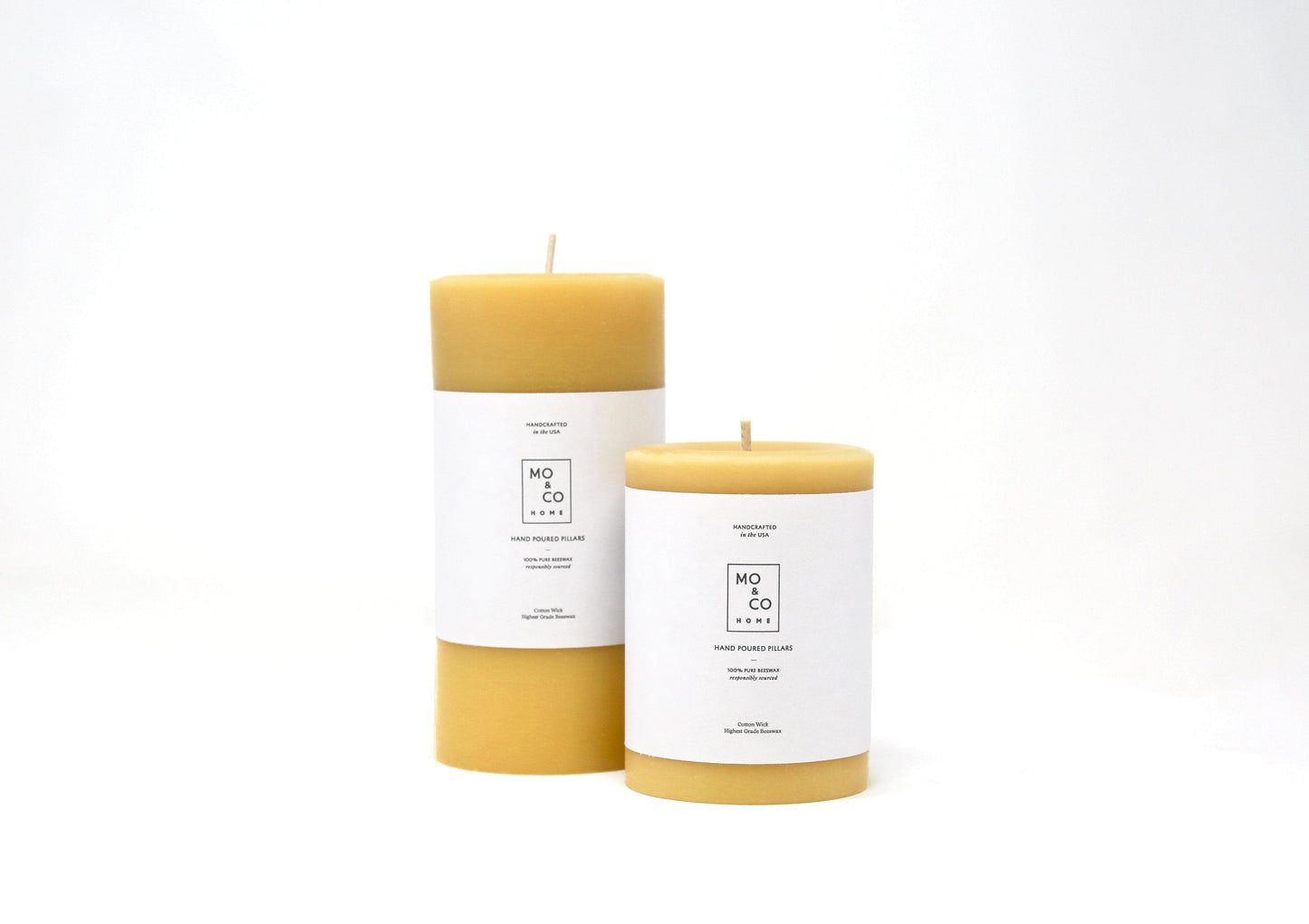 Natural Gold | Beeswax Pillar Candle
