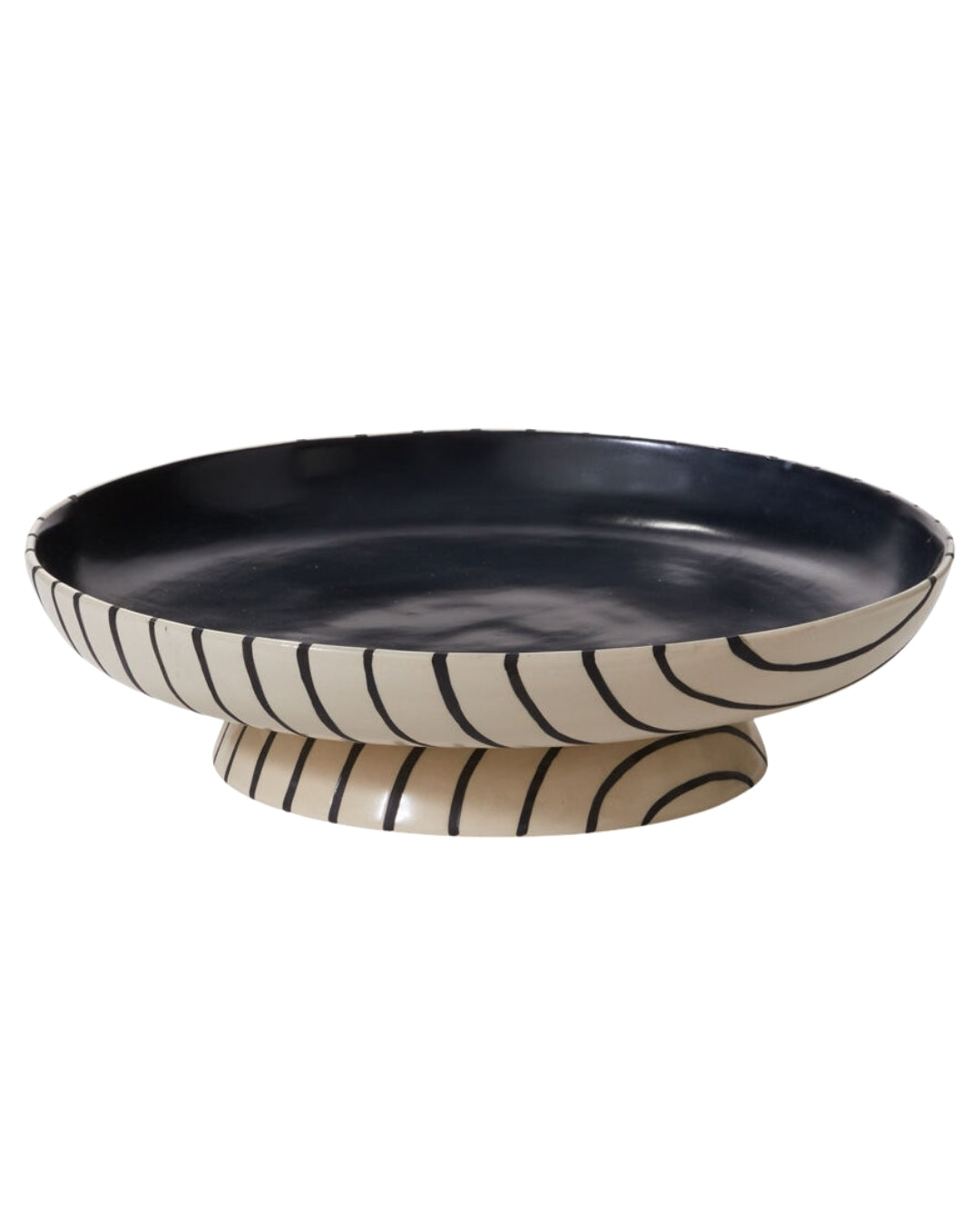 Sculptural Black & White Statement Bowl