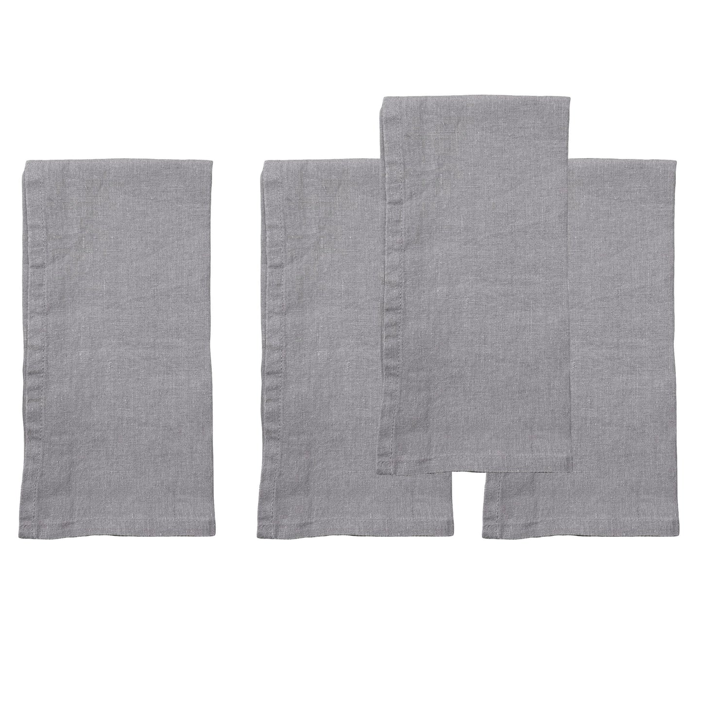 Stone Washed Charcoal Linen Napkin, Set of 4