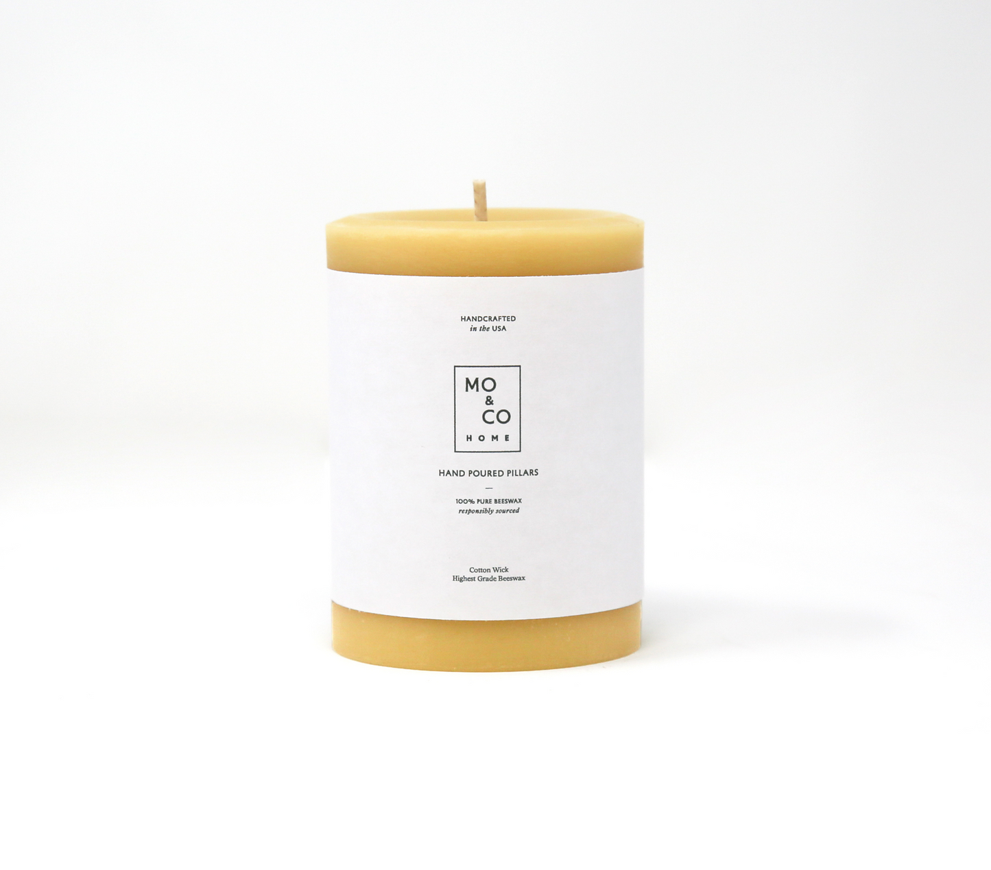 Natural Gold | Beeswax Pillar Candle