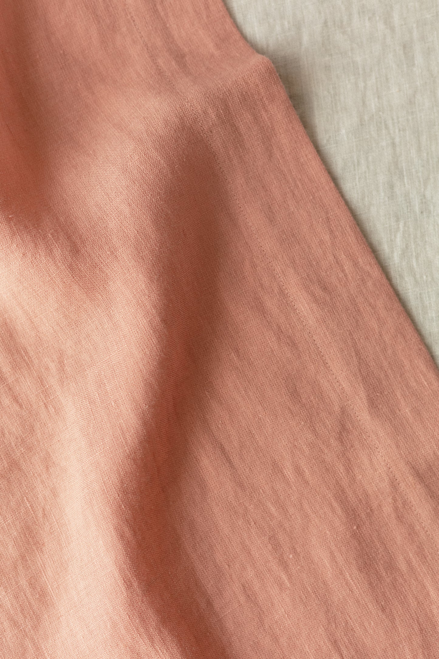 Close-up of pink linen oversized napkin