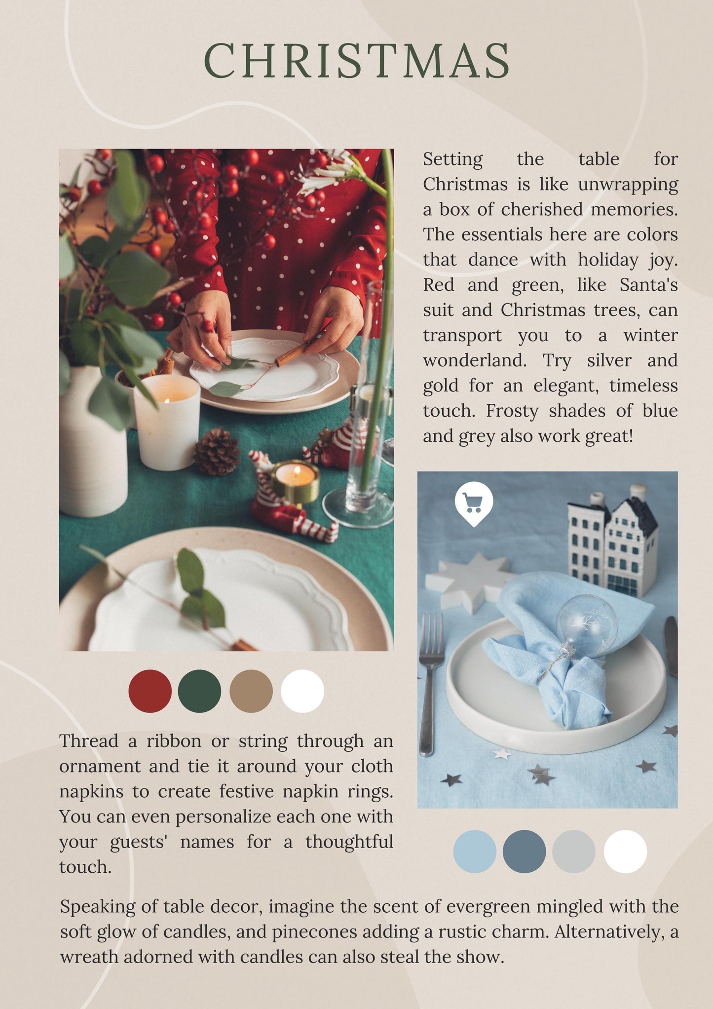 How to set the table for christmas dinner at home, magazine by table stylist and creative director at Fine Dining 4 Home