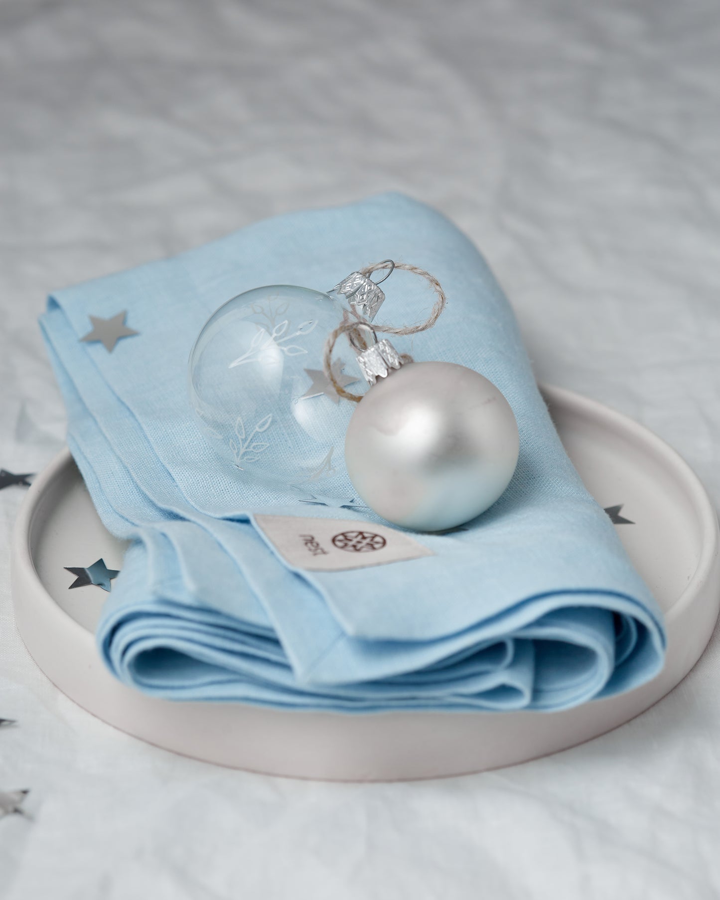 Soft Linen Napkins - Sky Blue