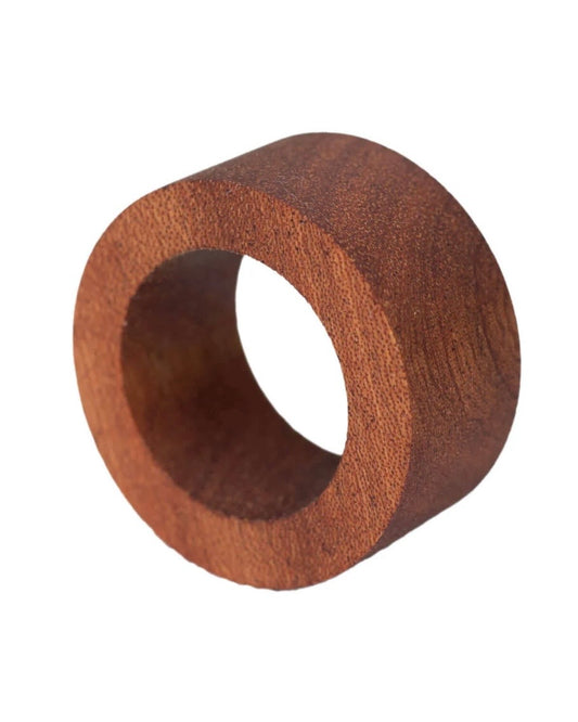 Rustic Wooden Napkin Rings – Set of 4
