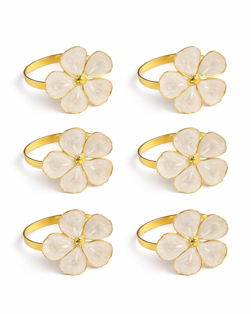 Flower Napkin Rings – Set of 6