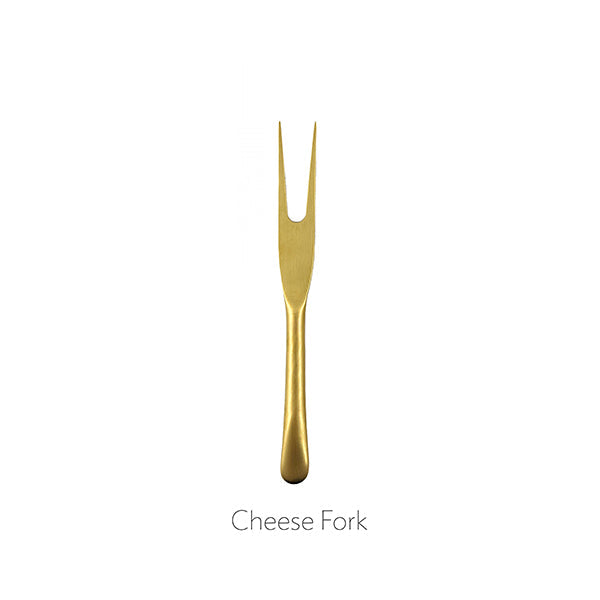 Barcelona Matte Gold Stainless Steel 5 Piece Cheese Service Gift Set