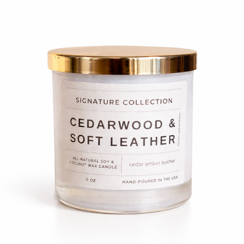Cedarwood & Soft Leather Candle - Signature Collection