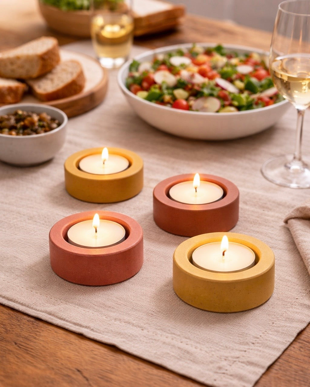Set of 4 Tealight Candle Holders