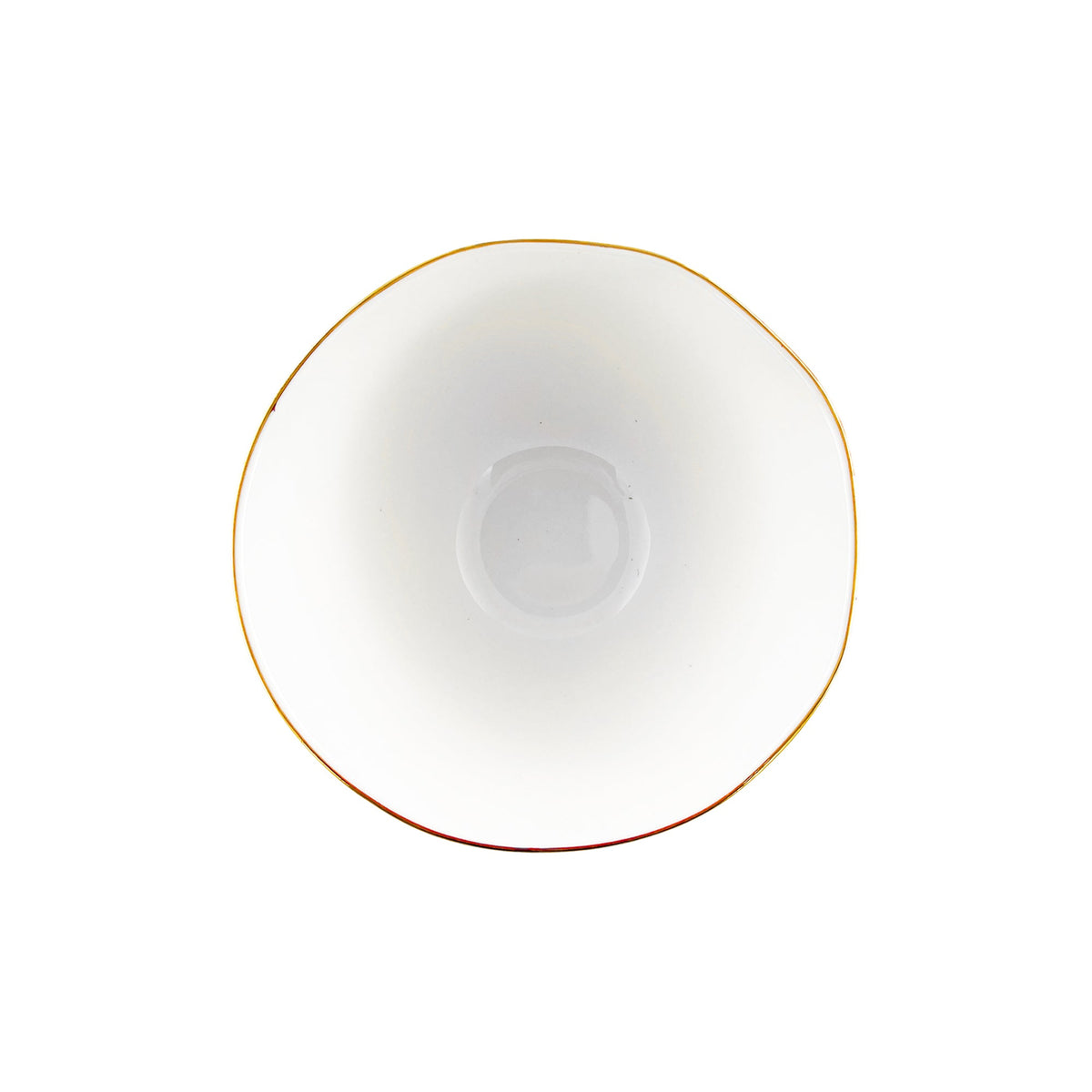 Abbesses Gold Rim Porcelain 4 Piece Dinnerware Set, Service For 1