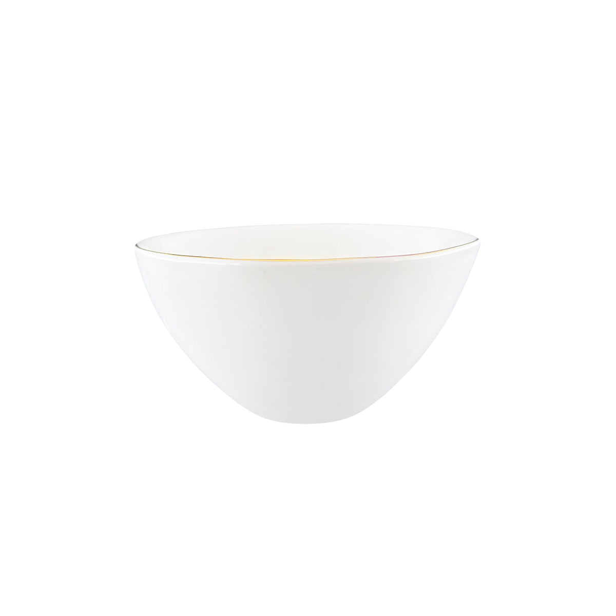 Abbesses Gold Rim Porcelain 4 Piece Dinnerware Set, Service For 1
