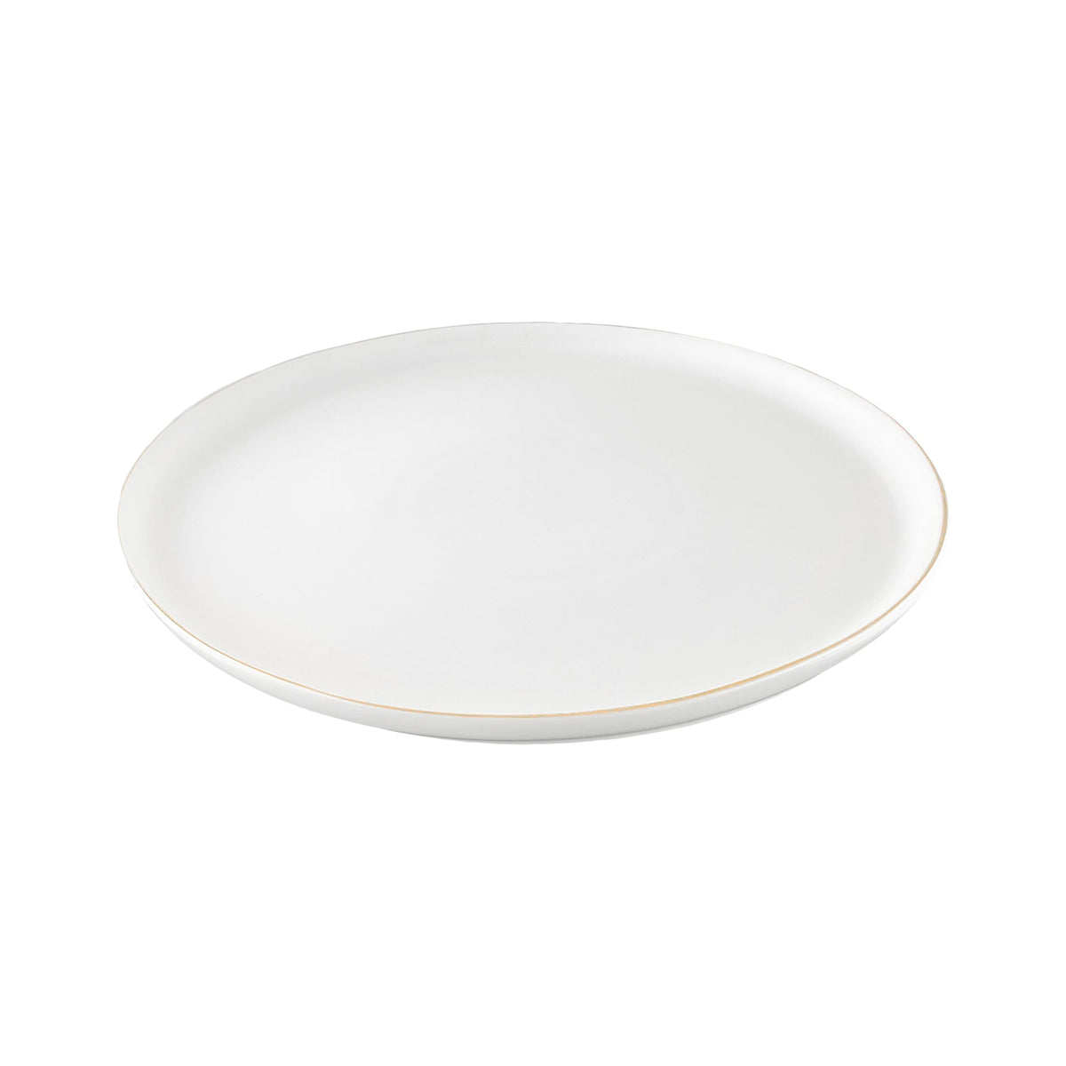 Abbesses Gold Rim Porcelain 4 Piece Dinnerware Set, Service For 1