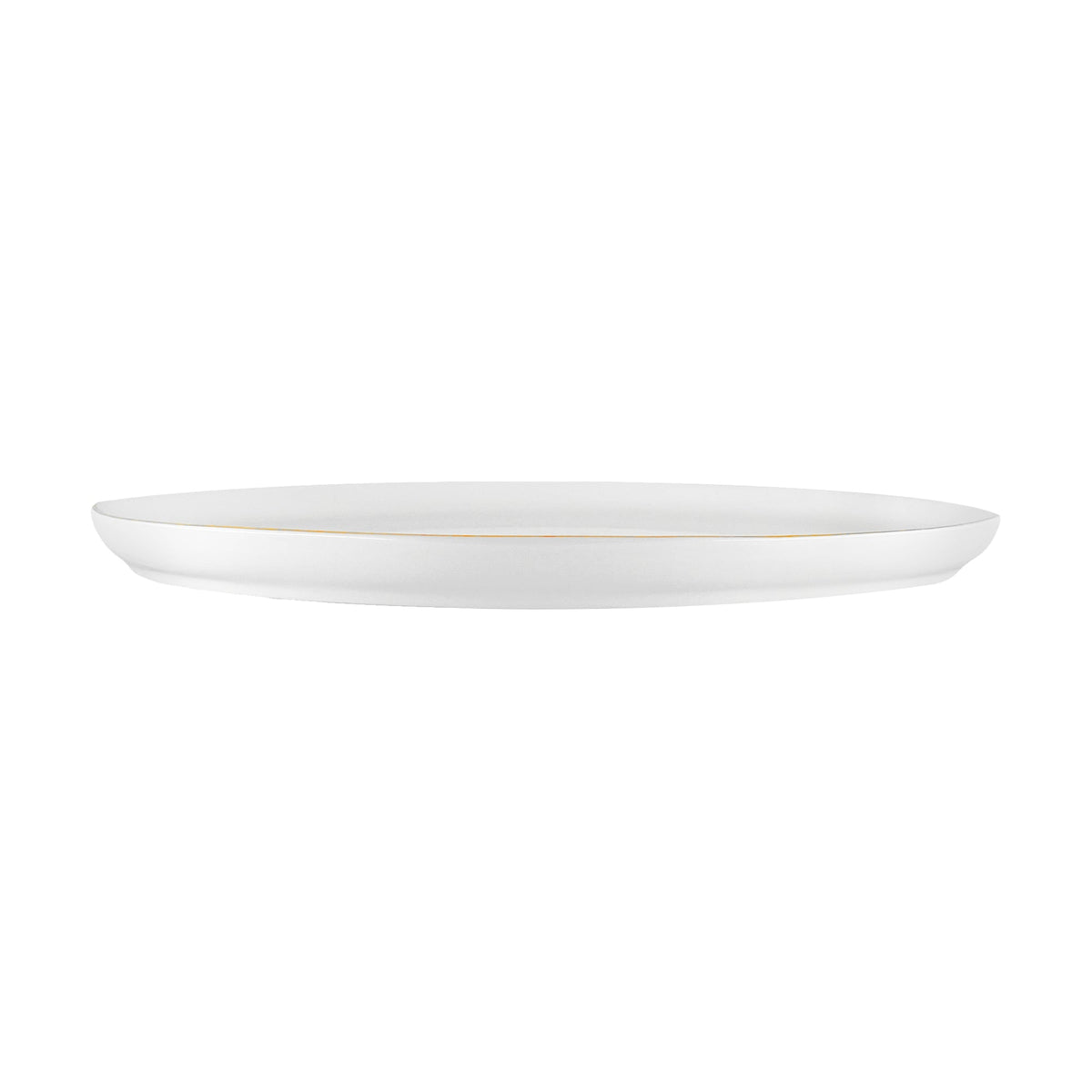 Abbesses Gold Rim Porcelain 4 Piece Dinnerware Set, Service For 1