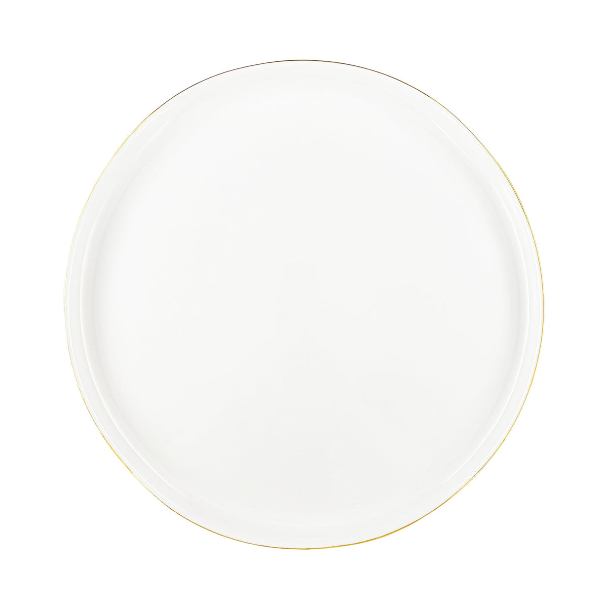 Abbesses Gold Rim Porcelain 4 Piece Dinnerware Set, Service For 1