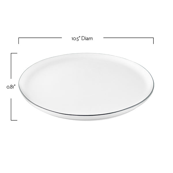 Abbesses Gold Rim Porcelain 4 Piece Dinnerware Set, Service For 1