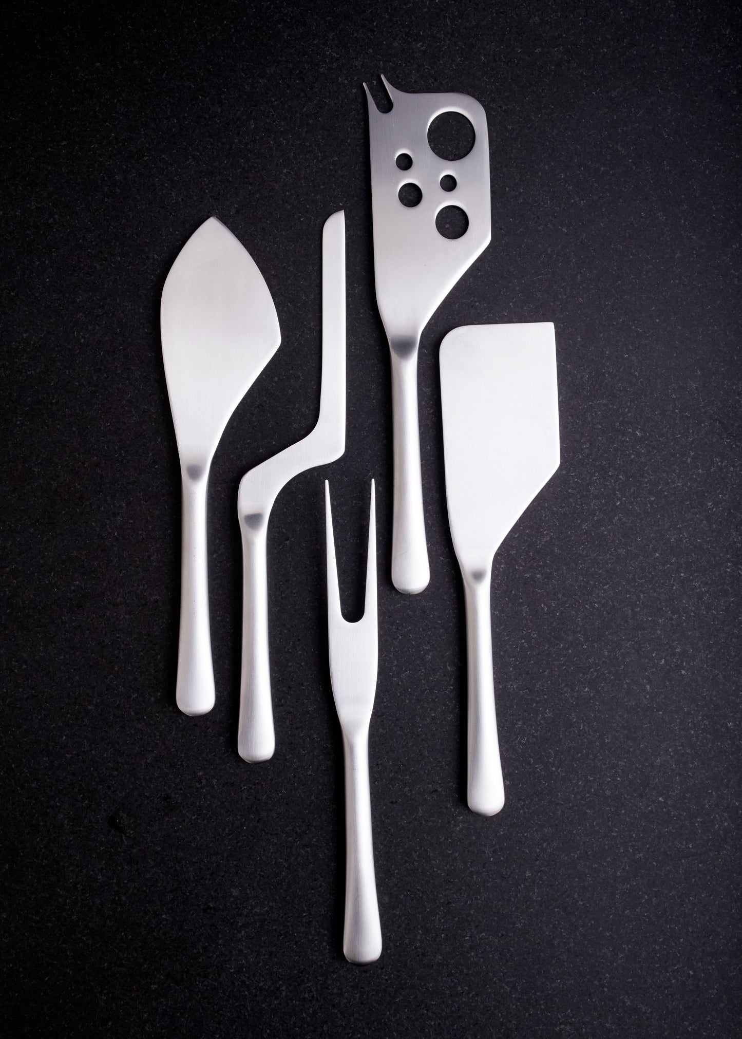 Barcelona Brushed Stainless Steel 5 Piece Cheese Service Gift Set