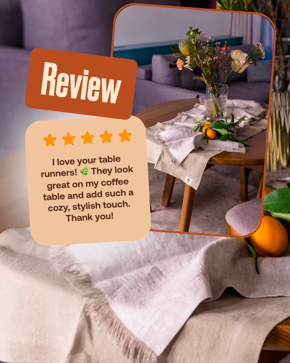 Soft Linen Table Runners - Choose Your Color