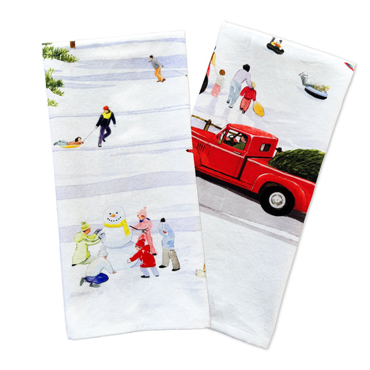 Caskata X Felix Doolittle Winter Wonderland Kitchen Towels, Set of 2