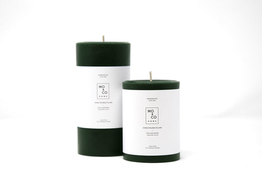 Forest Green | Beeswax Pillar Candle