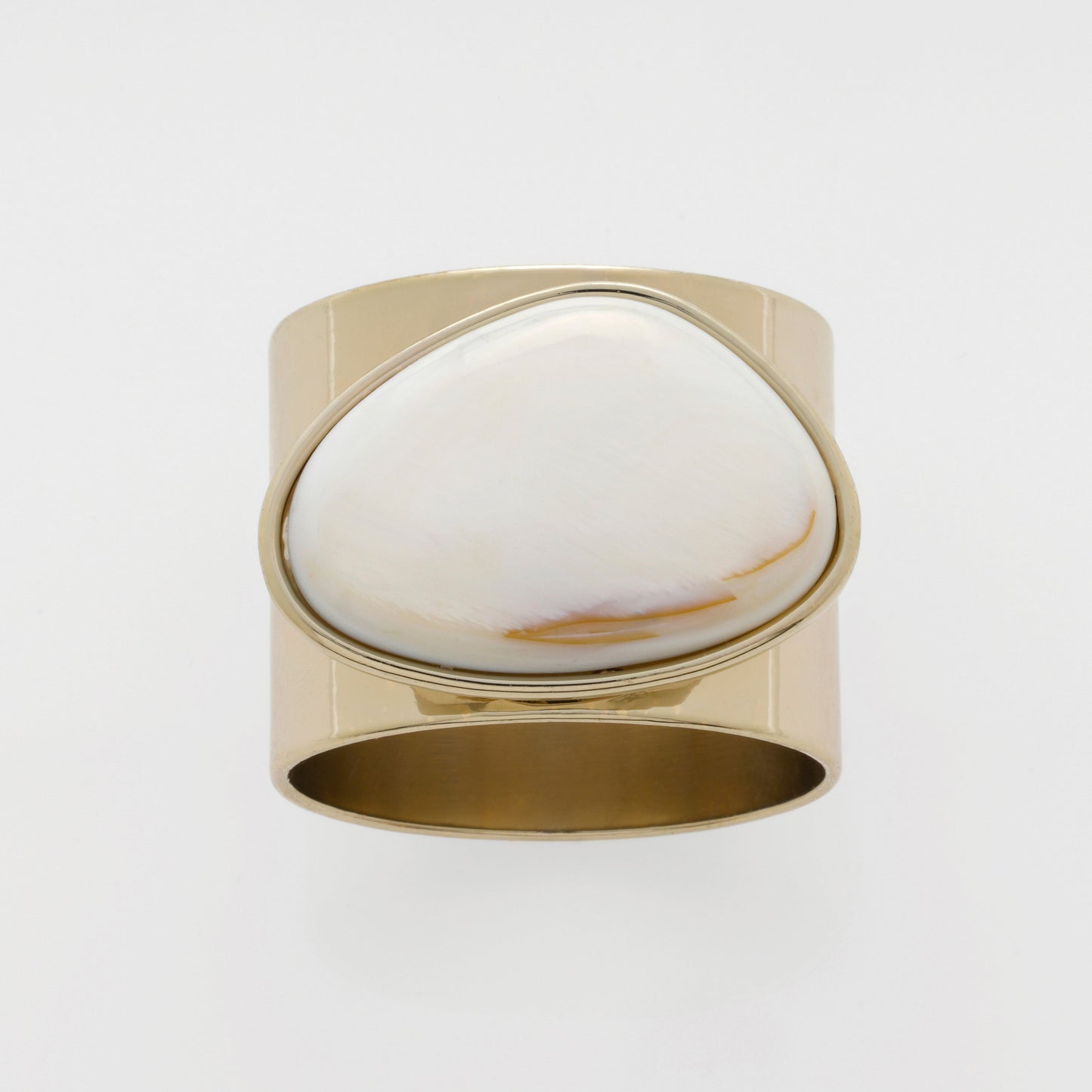 Gilt Edge Shell Napkin Rings - Mother of Pearl, Set of 2