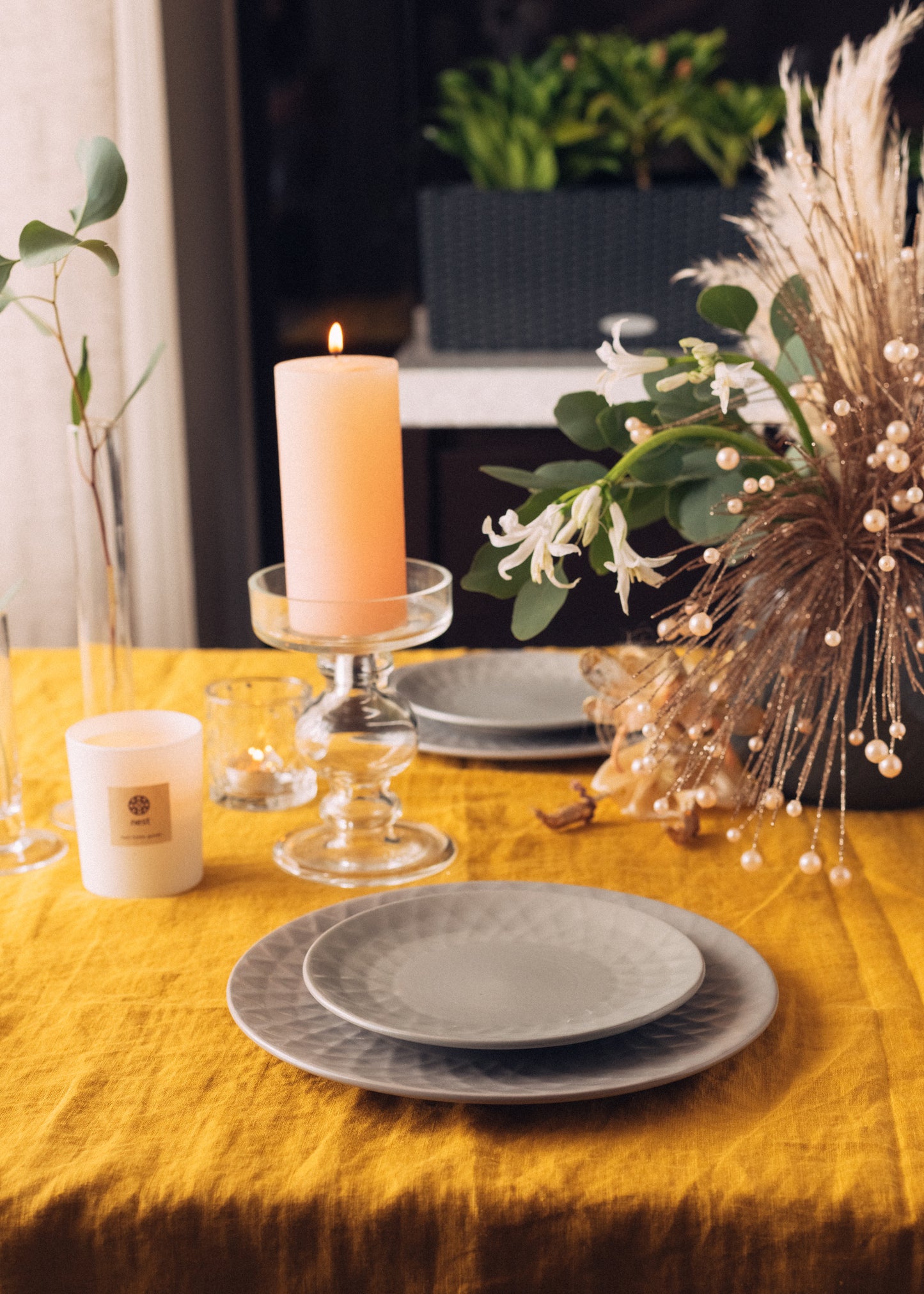 Soft Linen Table Runner - Honey