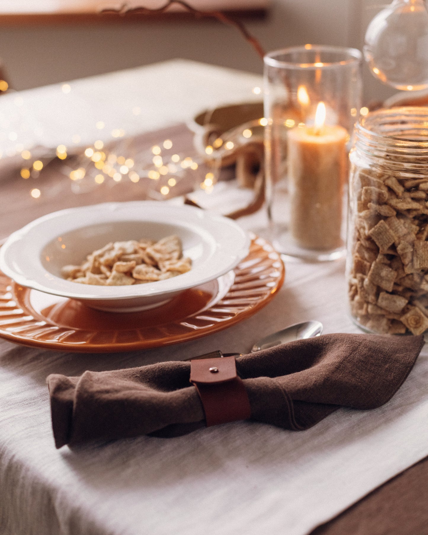 Soft Linen Table Runner - White