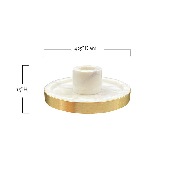 Verona Green Marble Candlestick