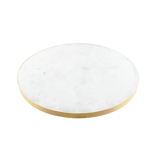 Verona White Marble Lazy Susan