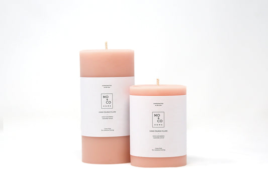 Pink Rose | Beeswax Pillar Candle