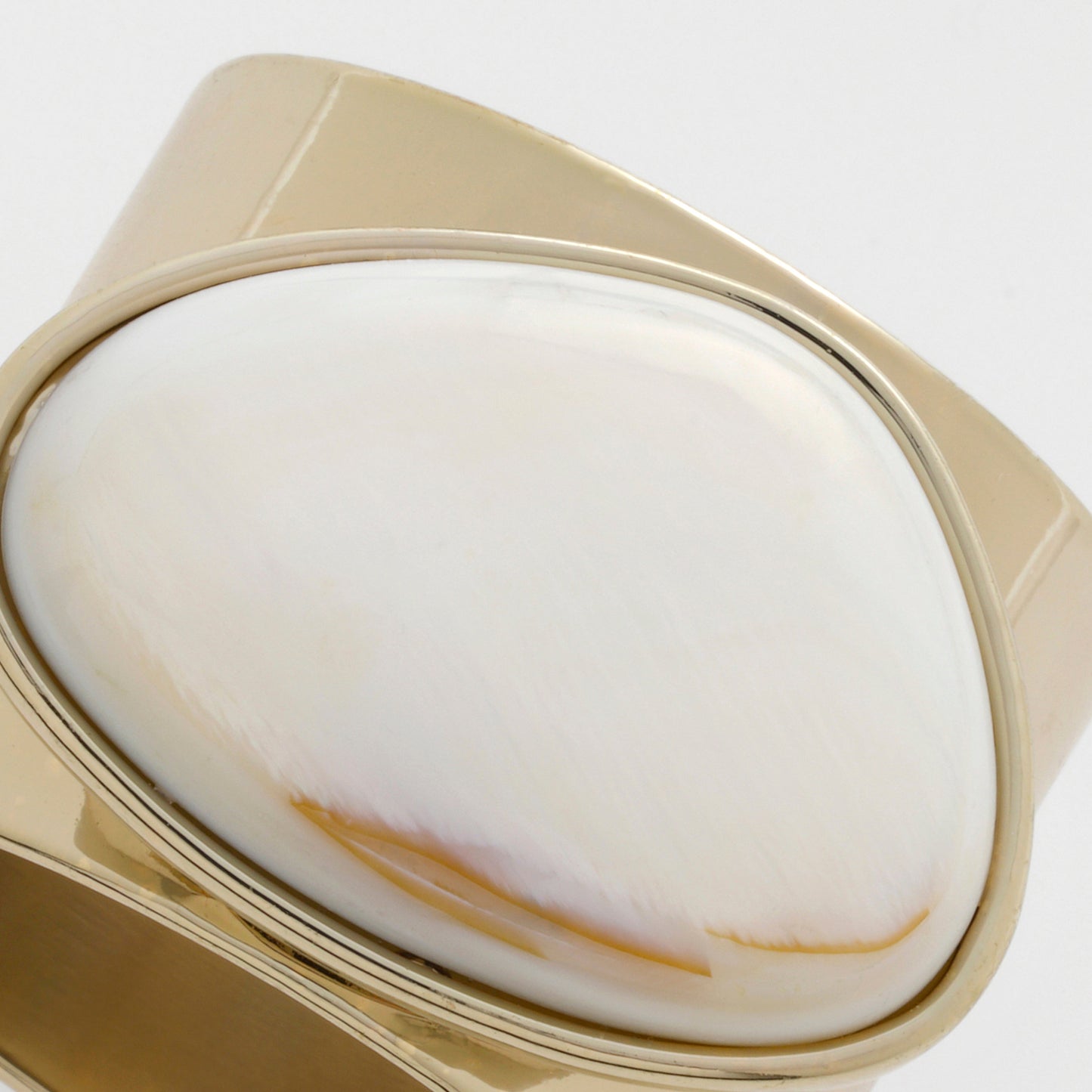 Gilt Edge Shell Napkin Rings - Mother of Pearl, Set of 2
