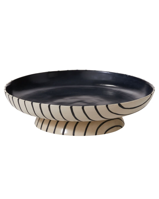 Sculptural Black & White Statement Bowl