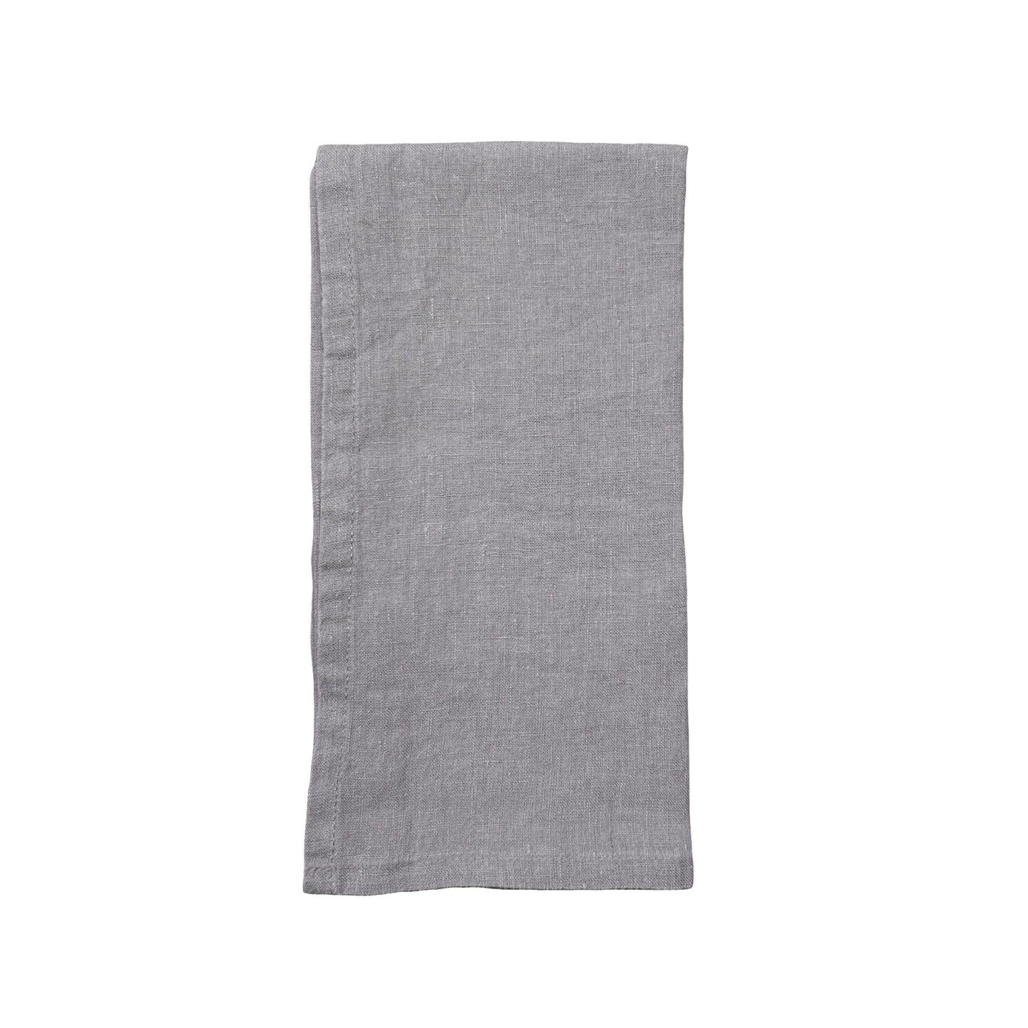 Stone Washed Charcoal Linen Napkin, Set of 4
