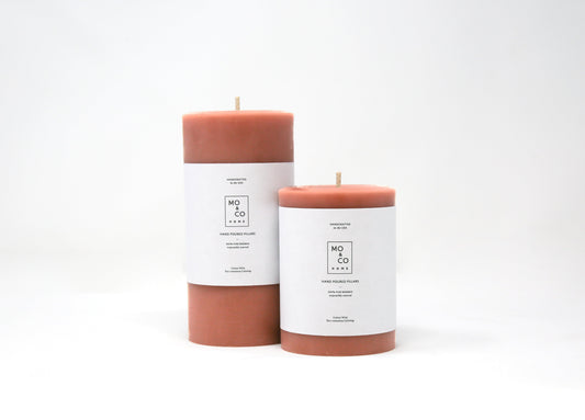 Terra Cotta | Beeswax Pillar Candle