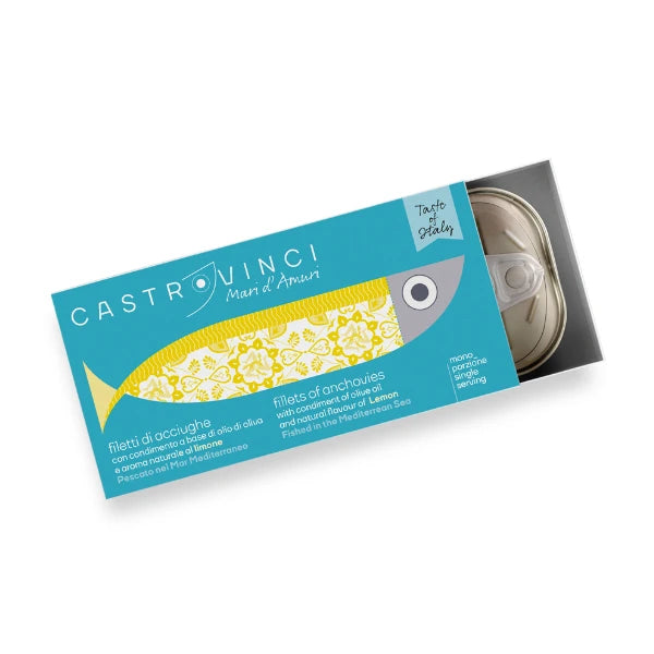 Anchovy Fillets in Olive Oil with Lemon- 1.7oz