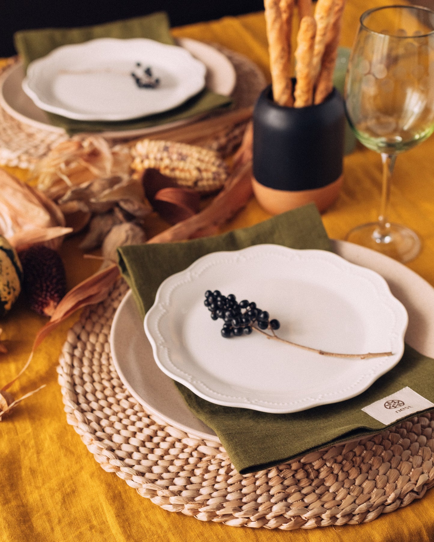 fall table setting by Fine Dining 4 Home - table stylist Iryna Kolosvetova