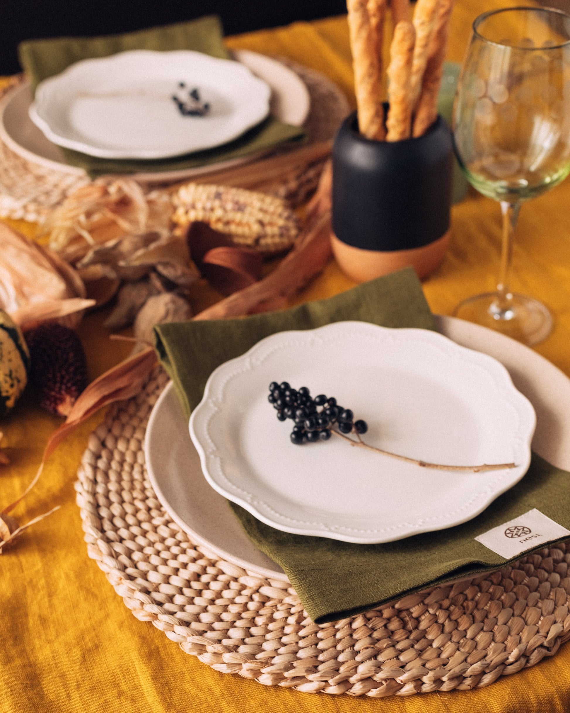 fall table setting by Fine Dining 4 Home - table stylist Iryna Kolosvetova