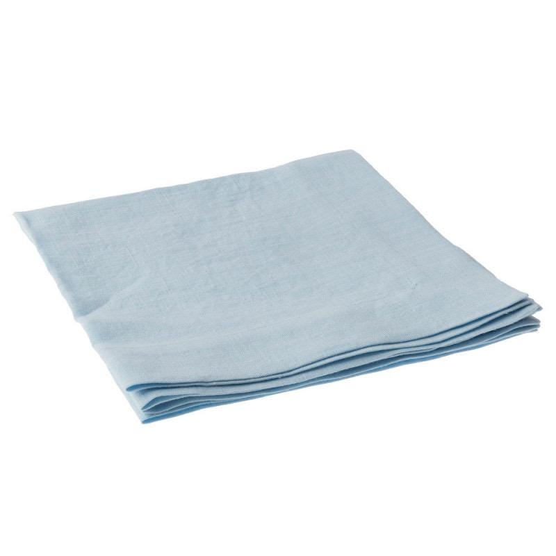Soft linen napkin in light blue color for boy baby shower, summer parties or christmas 