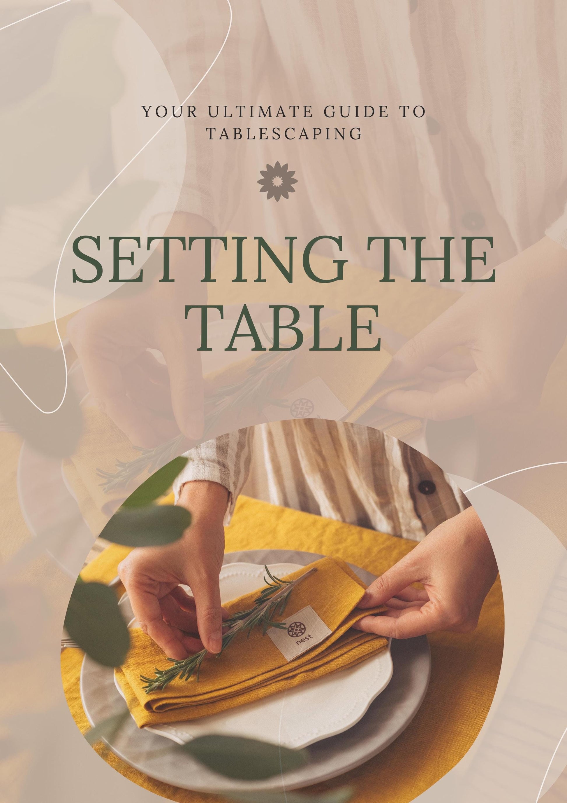 Setting the table magazine cover, Iryne Kolosvetova styling the table with linen napkins