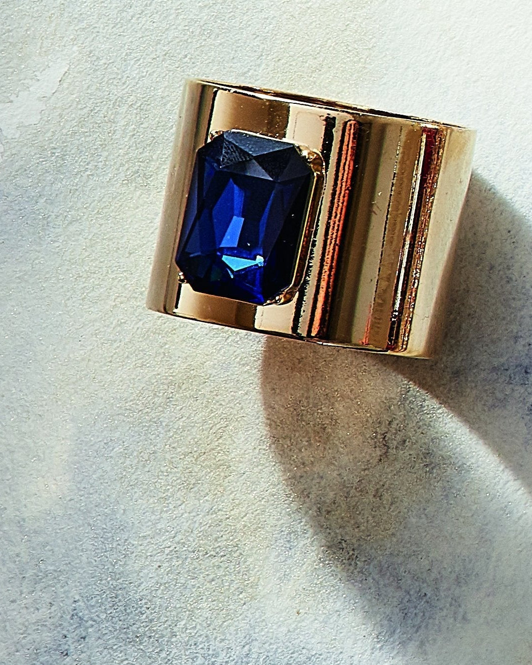 Single Gem Napkin Rings - Navy, Set of 2