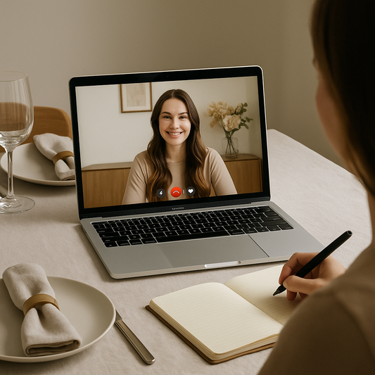 Virtual consultation for dining table styling